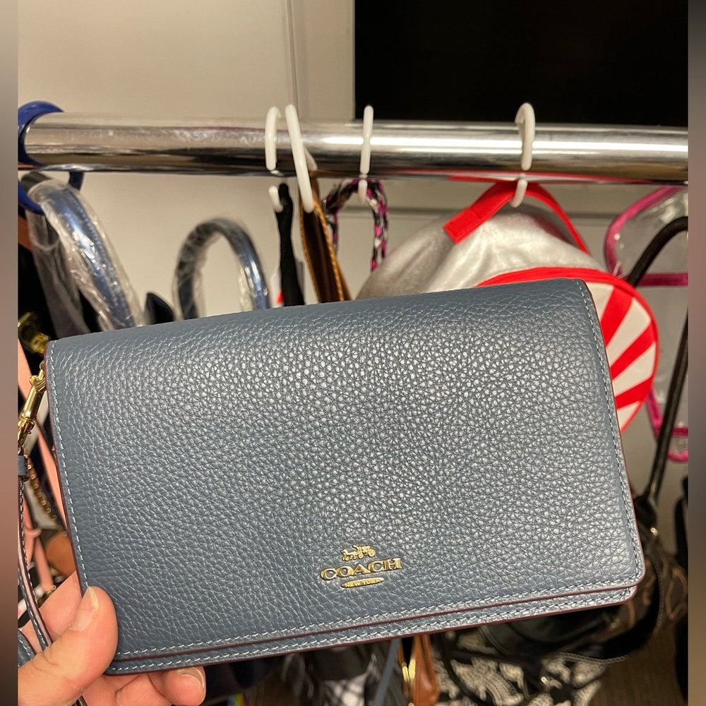 Coach Navy Leather Women's Wallet